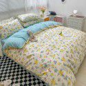 Wholesale of all cotton small fresh four piece sets of single and double student dormitories, all cotton printed sheets, quilt covers, gifts, three piece sets 