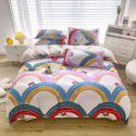 Plant cashmere four piece bed sheet and quilt cover three piece gift group purchase wholesale factory direct sale aloe cotton four piece set 