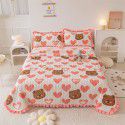 Live broadcast new milk pile bed cover three piece set, cotton mixed thick pile bed sheet, lace cover blanket, wholesale and distribution 