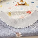 Small fresh printed bed cover with cotton chiffon lace bed cover bedspread single piece all-purpose bed cover kit wholesale 