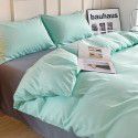 Ins style simple four piece set solid color washed cotton student dormitory three piece bed sheet quilt cover bedding wholesale 