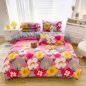 Plant cashmere four piece bed sheet and quilt cover three piece gift group purchase wholesale factory direct sale aloe cotton four piece set 