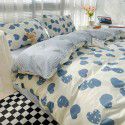 Wholesale of all cotton small fresh four piece sets of single and double student dormitories, all cotton printed sheets, quilt covers, gifts, three piece sets 