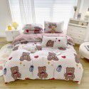 Plant cashmere four piece bed sheet and quilt cover three piece gift group purchase wholesale factory direct sale aloe cotton four piece set 