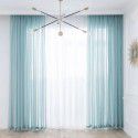 Curtain screen, white linen, thickened window screen, finished bedroom partition screen, floating window, white screen, balcony screen 