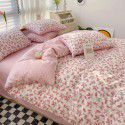 Ins wind small fresh cotton four piece cotton three piece bed sheet 