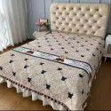 Autumn and winter thickened milk velvet bed cover quilted warm bed sheet crystal velvet blanket machine washable one hair substitute 