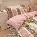 Ins small fresh pure cotton four piece set 60s thread cotton small flower bed sheet fitted sheet quilt cover bedding wholesale