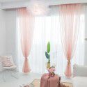 Curtain screen, white linen, thickened window screen, finished bedroom partition screen, floating window, white screen, balcony screen 