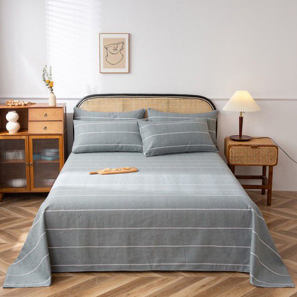 Double warp and double weft cotton three piece thick cotton canvas bedding manufacturer wholesale group purchase 