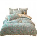 Ins Winter Milk Wool 4-Piece Rabbit Wool Quilt Cover Sheet Pastoral Warm Upset Double Sided Wool Bedding 4 