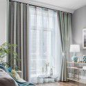 Factory direct sales of new gradual color curtain products simple modern bedroom shading cloth curtain gauze curtain set high Nordic style