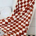 Black and white checkerboard blanket lamb cashmere bed sheet quilt cover thickened cover sofa blanket step into wholesale bedding 