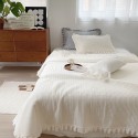 Simple and thickened Korean milk pile bed cover 3-piece quilted quilted quilted quilted bed sheet anti-static single piece blanket 