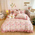 Korean version small fresh milk velvet four piece winter new princess style plush thickened sheets and quilt covers wholesale manufacturer