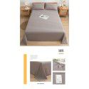 Japanese 100% cotton washable cotton bed sheet single piece summer cotton single dormitory quilt sheet plaid pillow case three piece set 