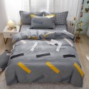 Nordic simple heart-shaped cotton 4-piece set 1.8m bedding, cotton quilt cover, bed sheet, 3-piece set for student dormitory 