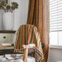 Cloth father curtain, finished American Bohemian ethnic style, cotton and linen printing, sound insulation, shading, partition curtain, window cloth 