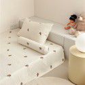 80 Thread Count Cotton Quilted Light Luxury Bears Exquisite Embroidery Bed Cover Pillow Case Soft and Dry Wash Bed Cover Sheet 