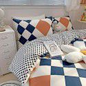 Ins small fresh pure cotton four piece set 60s thread cotton small flower bed sheet fitted sheet quilt cover bedding wholesale