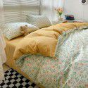 Wholesale of all cotton small fresh four piece sets of single and double student dormitories, all cotton printed sheets, quilt covers, gifts, three piece sets 