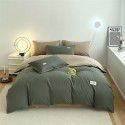 New Four Piece Set Four Season Student Three Piece Set Solid Color Fitted Sheet Double Duvet Cover 