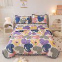 Live broadcast new milk pile bed cover three piece set, cotton mixed thick pile bed sheet, lace cover blanket, wholesale and distribution 