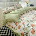 Wholesale of all cotton small fresh four piece sets of single and double student dormitories, all cotton printed sheets, quilt covers, gifts, three piece sets 