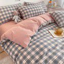 Ins pure cotton washable cotton quilt cover one piece 100% cotton 150x200 checked bed sheet quilt cover 200x230 men's quilt sheet 