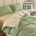 Ins style simple four piece set solid color washed cotton student dormitory three piece bed sheet quilt cover bedding wholesale 