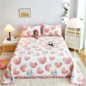 Autumn and winter thickened milk velvet bed cover quilted warm bed sheet crystal velvet blanket machine washable one hair substitute 