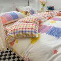 Wholesale of all cotton small fresh four piece sets of single and double student dormitories, all cotton printed sheets, quilt covers, gifts, three piece sets 