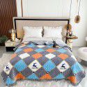 Autumn and winter thickened milk velvet bed cover quilted warm bed sheet crystal velvet blanket machine washable one hair substitute 