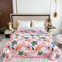 Autumn and winter thickened milk velvet bed cover quilted warm bed sheet crystal velvet blanket machine washable one hair substitute 