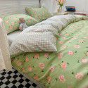 Wholesale of all cotton small fresh four piece sets of single and double student dormitories, all cotton printed sheets, quilt covers, gifts, three piece sets 