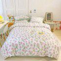 Ins wind small fresh cotton four piece cotton three piece bed sheet 