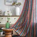 Cloth father curtain, finished American Bohemian ethnic style, cotton and linen printing, sound insulation, shading, partition curtain, window cloth 