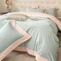 Luxurious and high-grade thickened 4-piece winter buffed bed sheet and quilt cover 3-piece bedding non cotton cotton 