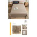 Japanese 100% cotton washable cotton bed sheet single piece summer cotton single dormitory quilt sheet plaid pillow case three piece set 