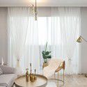 Curtain screen, white linen, thickened window screen, finished bedroom partition screen, floating window, white screen, balcony screen 