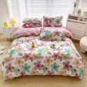 Plant cashmere four piece bed sheet and quilt cover three piece gift group purchase wholesale factory direct sale aloe cotton four piece set 