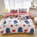 Plant cashmere four piece bed sheet and quilt cover three piece gift group purchase wholesale factory direct sale aloe cotton four piece set 