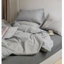 Wuyin New All Cotton Washed Cotton Four Piece Set Simple All Cotton Bedding Cover Sheet Fitted Sheet Wholesale by Manufacturers