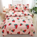 Nordic simple heart-shaped cotton 4-piece set 1.8m bedding, cotton quilt cover, bed sheet, 3-piece set for student dormitory 