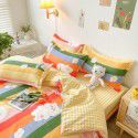 Spring and autumn bed four piece set summer sheet quilt cover Nordic quilt cover student dormitory bed three piece single bed 