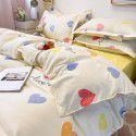 Spring and autumn bed four piece set summer sheet quilt cover Nordic quilt cover student dormitory bed three piece single bed 