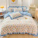 Korean version small fresh milk velvet four piece winter new princess style plush thickened sheets and quilt covers wholesale manufacturer