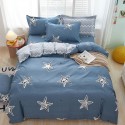 Nordic simple heart-shaped cotton 4-piece set 1.8m bedding, cotton quilt cover, bed sheet, 3-piece set for student dormitory 