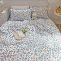 Ins small fresh pure cotton four piece set 60s thread cotton small flower bed sheet fitted sheet quilt cover bedding wholesale