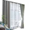 Factory direct sales of new gradual color curtain products simple modern bedroom shading cloth curtain gauze curtain set high Nordic style